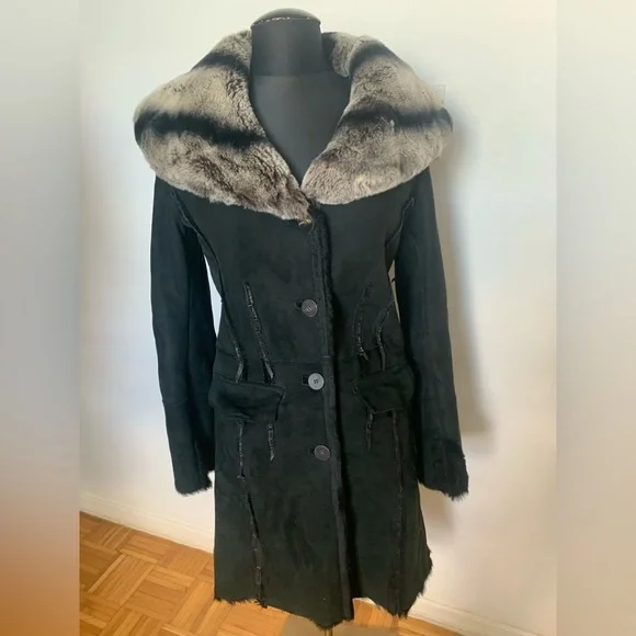 ムートン・ファーコート ERMANNO SCERVINO SHEARLING COAT Women's luxury leather jackets and designer shearling coats